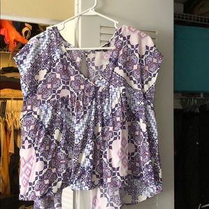 Multi colored open back express top